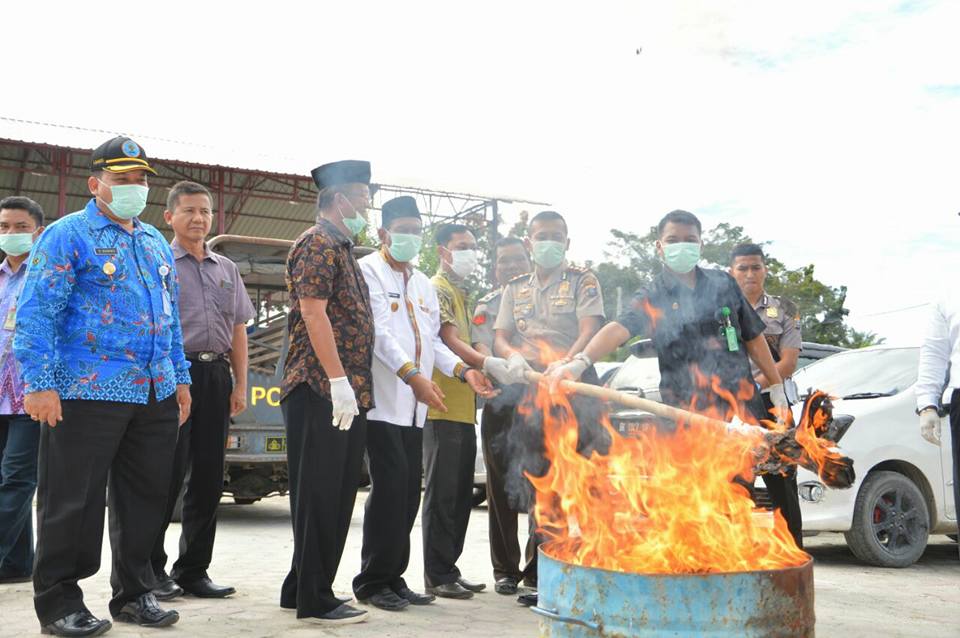 Polres Tanjungbalai Laksanakan Pemusnahan Barang Bukti Narkotika