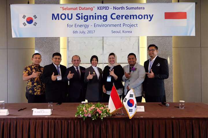 Penandatanganan MOU Pemerintah Kota Tanjungbalai dengan Korea Electronic Power Industrial Development di Seoul Korea Selatan