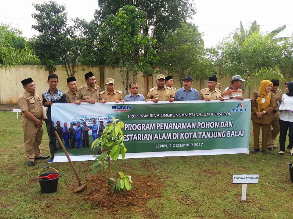 Pemko Tanjungbalai Terima 500 Bibit Pohon Jenis Buah dari PT. INALUM (Persero)