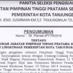 Seleksi Pengisian Jabatan Pimpinan Tinggi Pratama Tahun 2018