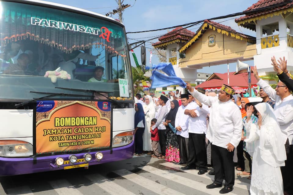 Wali Kota Tanjungbalai Melepas Keberangkatan 113 Jamaah Calon Jamaah Haji Asal Kota Tanjungbalai