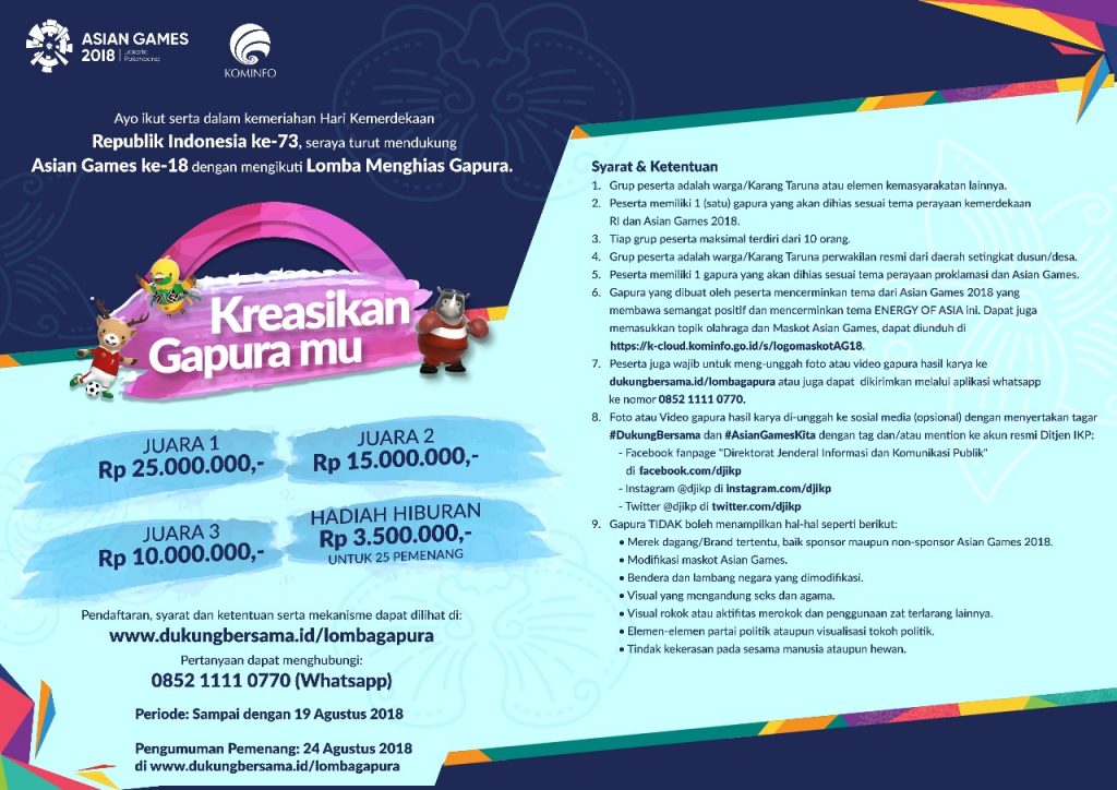 Lomba Menghias Gapura dengan Tema “Energy Of Asia”